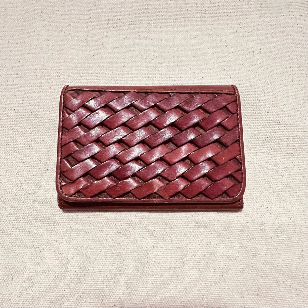Etienne Aigner | Bag | Etienne Aigner Weaved Leather Mini Skinny Wallet